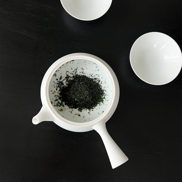 White Blast Shinogi Green Tea Kyusu Teapot