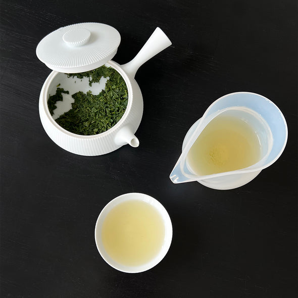 White Blast Shinogi Green Tea Kyusu Teapot