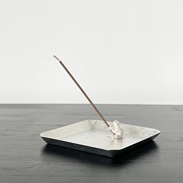 Silver Monkey Incense Stand