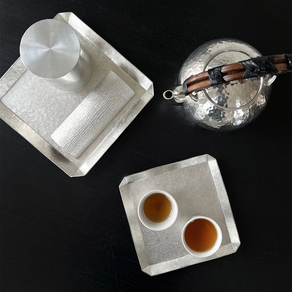 Pewter Dinner Plate Happo Oshiki Tea Tray 6sun