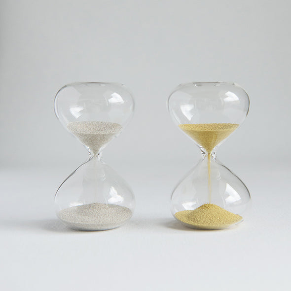 Glass Sand Timer Gold One Minute