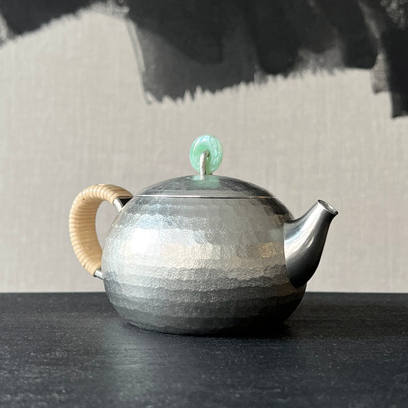 Pewter Teapot Seishi Jade Knob