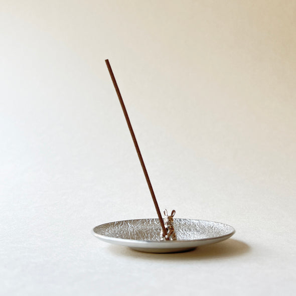 Silver Rabbit Incense Stand