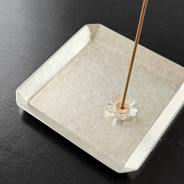 Silver Sakura Incense Stand