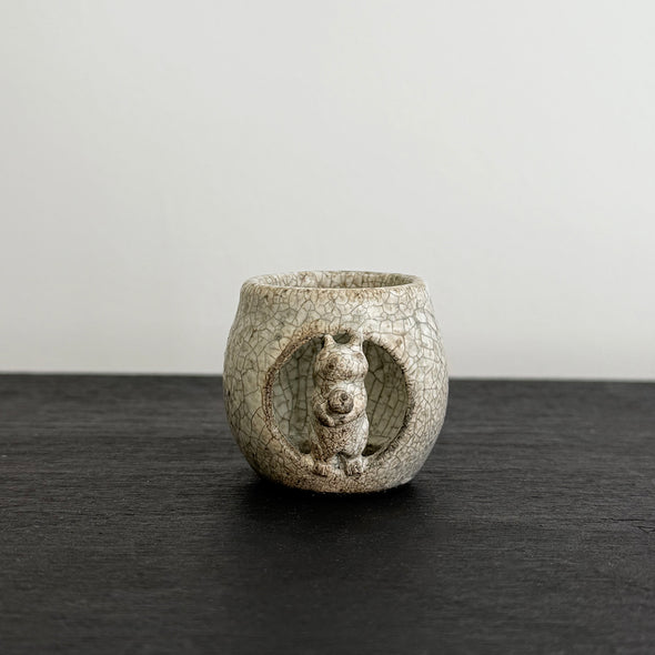 Kohiki Squirrel Futaoki Lid Rest #15c