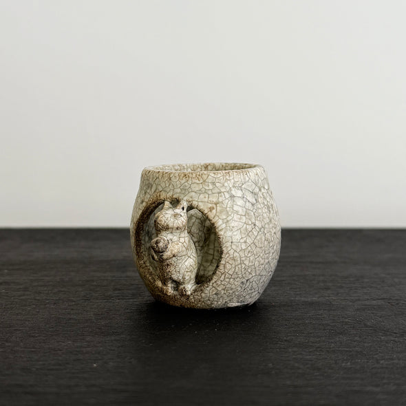 Kohiki Squirrel Futaoki Lid Rest #15c