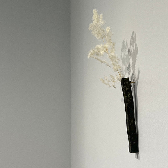 Antiqued Pewter Hanging Vase Kake Hanaire