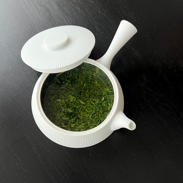 White Blast Shinogi Green Tea Kyusu Teapot