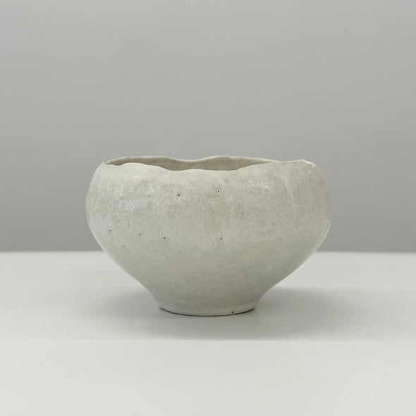 Chawan Tea Bowl White Stone 25B