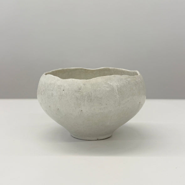 Chawan Tea Bowl White Stone 25B