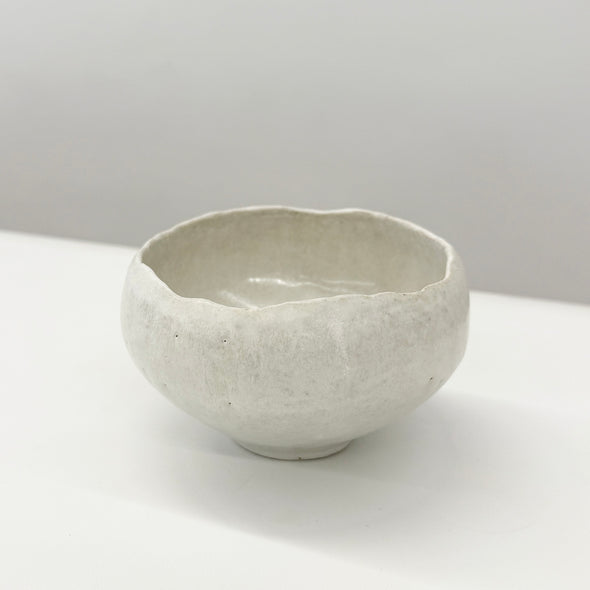 Chawan Tea Bowl White Stone 25B