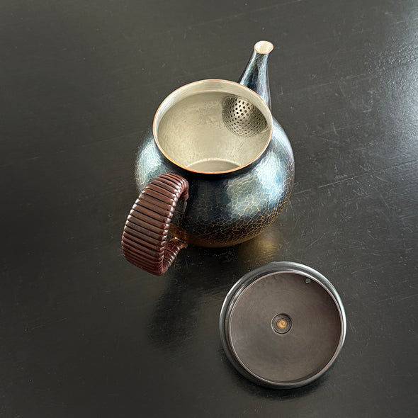 Hand Hammered Copper Teapot 400ml Asayake