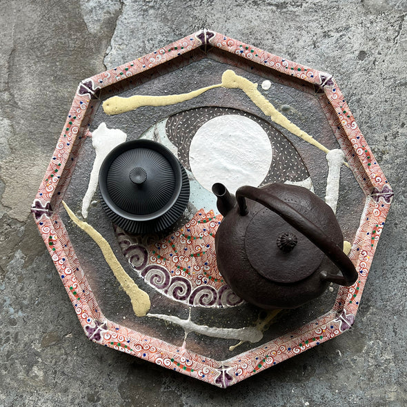 Porcelain Black Slate Shinogi Gaiwan Teapot