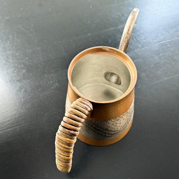 Hand Hammered Copper Coffee Kettle 900ml Crescent Wave