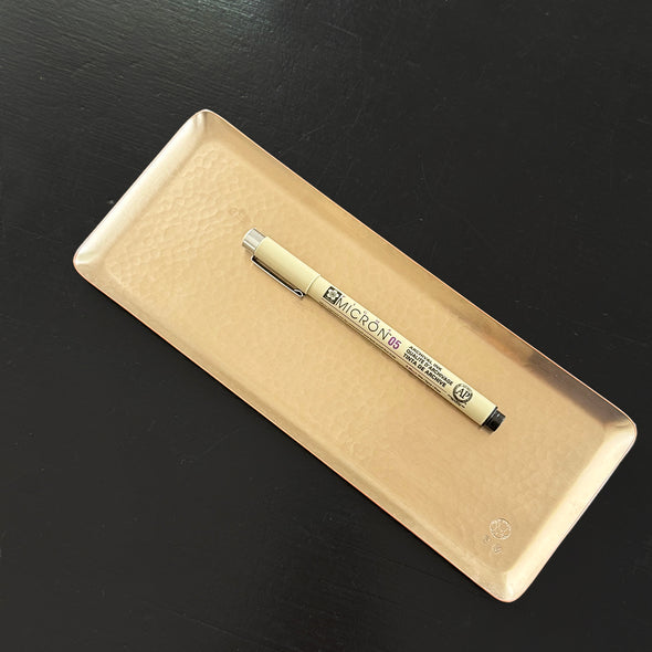 Hand Hammered Copper Tray Silver