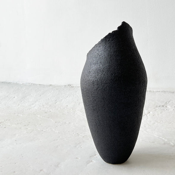 Black Stone Vase #2401A