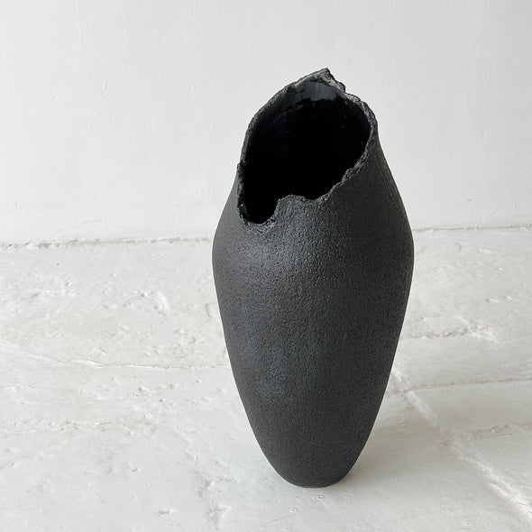 Black Stone Vase #2401A