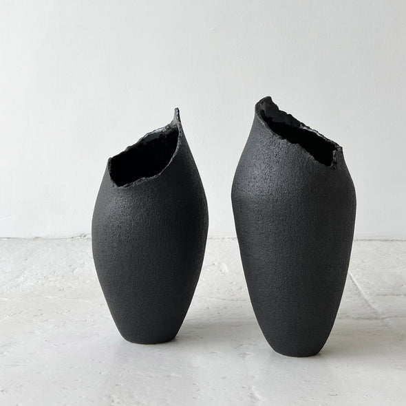 Black Stone Vase #2401A