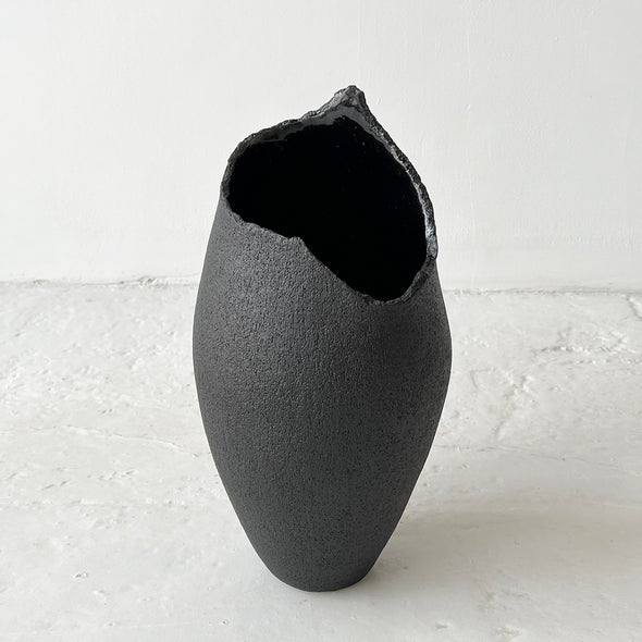 Black Stone Vase #2401B
