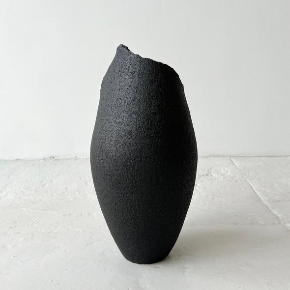 Black Stone Vase #2401B