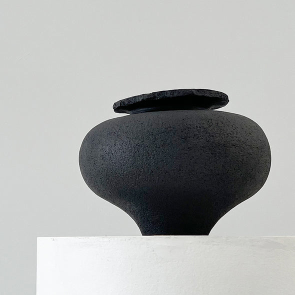 Black Stone Vase #2306B