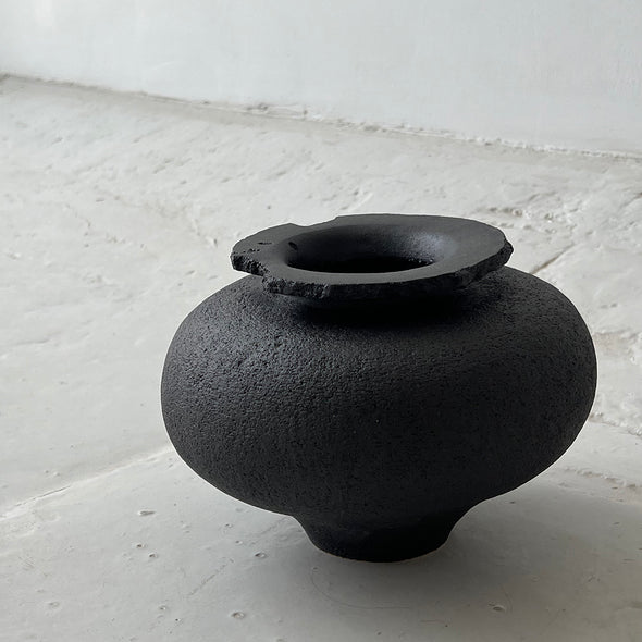 Black Stone Vase #2306B