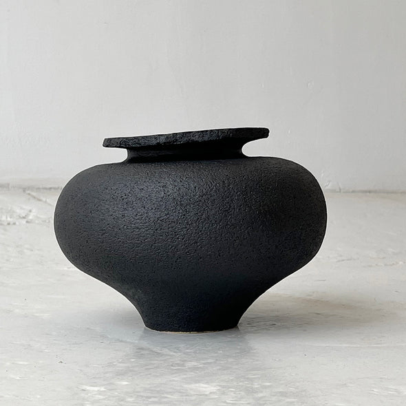 Black Stone Vase #2306B