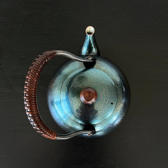 Shikinshoku Round Teapot 600ml Tsuiki Copperware