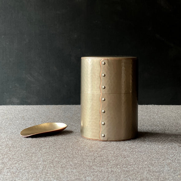 Hand-Hammered Copper Tea Scoop Silver