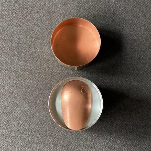 Hand-Hammered Copper Tea Scoop Silver