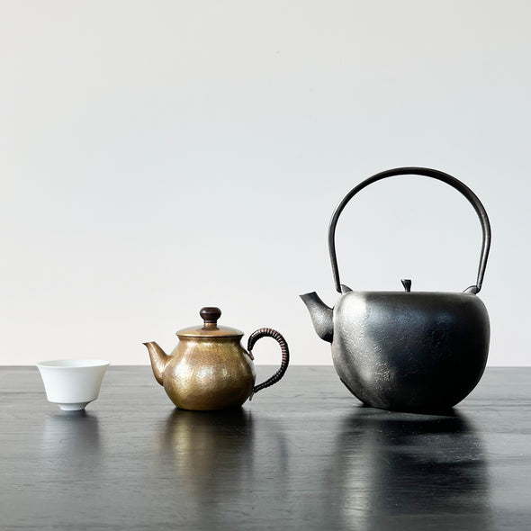 Iron Tetsubin Water Kettle Apple Black