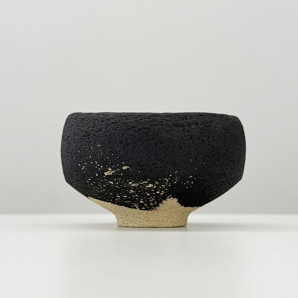 Chawan Tea Bowl Black Stone 25A