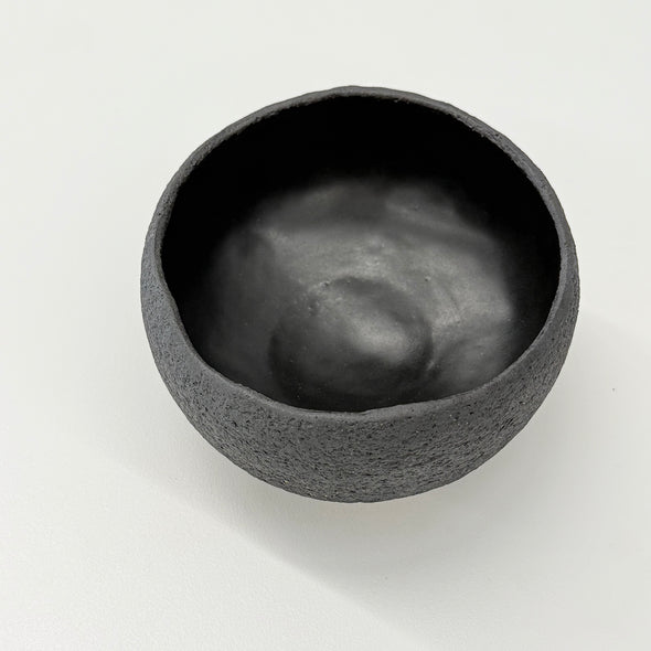 Chawan Tea Bowl Black Stone 25A