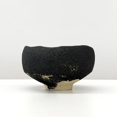 Chawan Tea Bowl Black Stone 25A