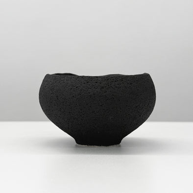 Chawan Tea Bowl Black Stone 25B