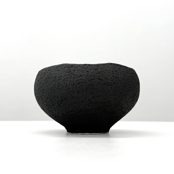Chawan Tea Bowl Black Stone 25B