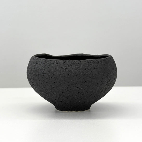 Chawan Tea Bowl Black Stone 25B