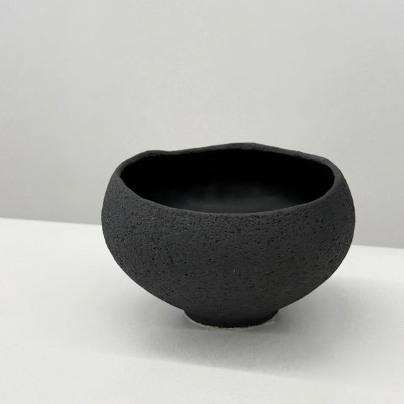 Chawan Tea Bowl Black Stone 25B