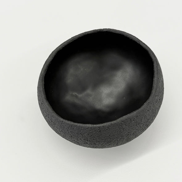 Chawan Tea Bowl Black Stone 25B