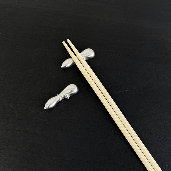 Pewter Gourd Chopstick Rest Set of 2