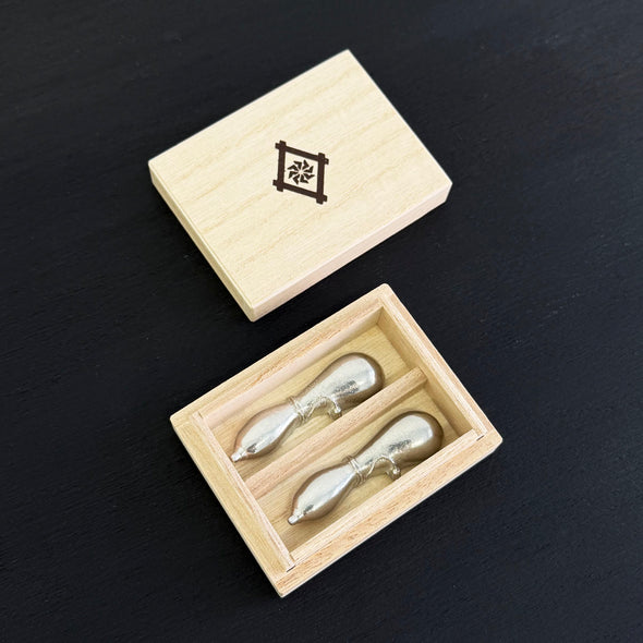 Pewter Gourd Chopstick Rest Set of 2