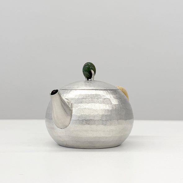 Pewter Teapot Seishi Jade Knob