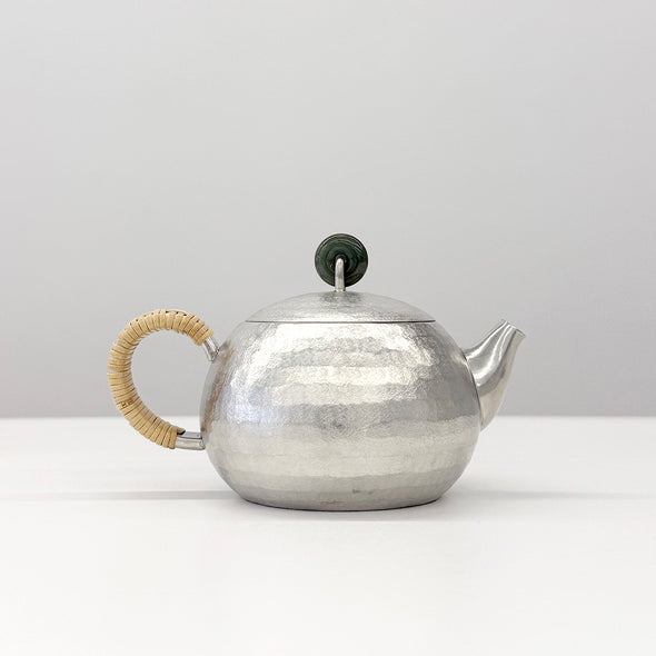 Pewter Teapot Seishi Jade Knob