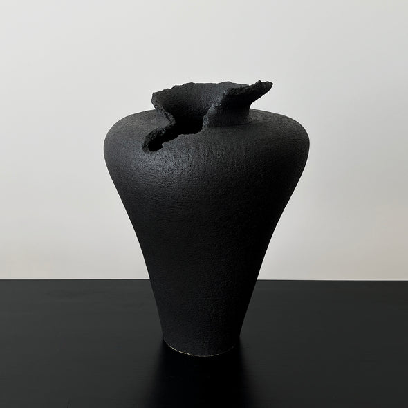 Black Stone Vase #2306A