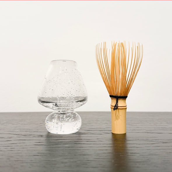 Matcha Whisk & Glass Stand Holder Set