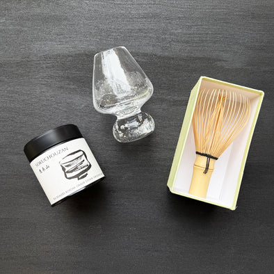 Matcha Whisk & Glass Stand Holder Set
