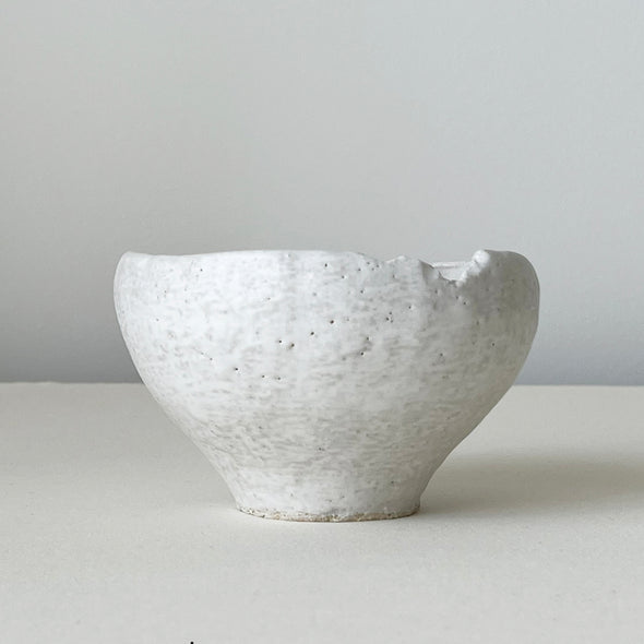 White Stone Chawan 23-A