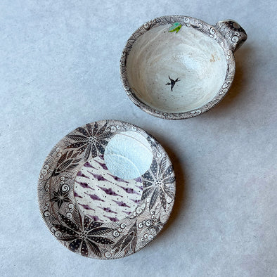 White Stone Chawan 23-B
