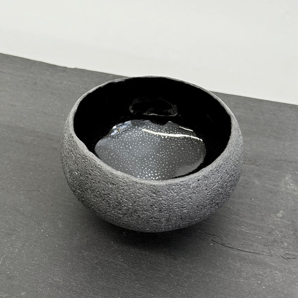 Chawan Tea Bowl Black Stone 8A