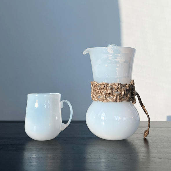 Frosted Lidded Tea Pitcher